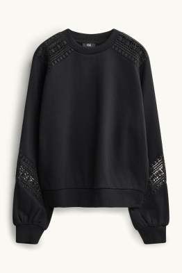 Sweatshirt - broderie anglaise