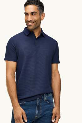 Polo - regular fit - tessuto tramato