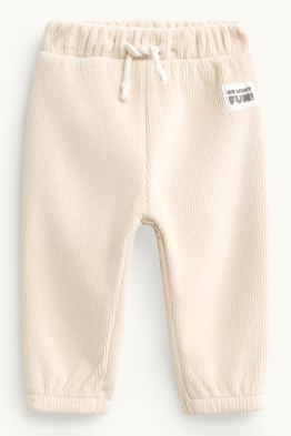 Pantalon de jogging chaud bébé - finition côtelée