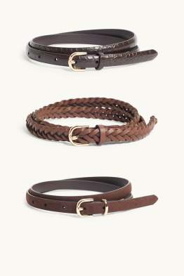 Set van 3 - riem - imitatieleer