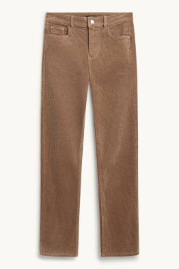 Cordhose - High Waist - Straight Fit - LYCRA ®