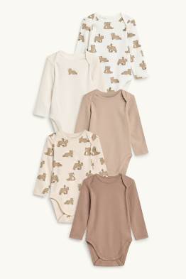 Multipack of 5 - baby bear - baby bodysuit
