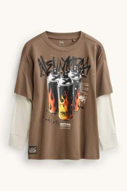Graffiti - long sleeve top - 2-in-1 look