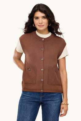 Gebreid gilet