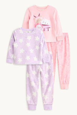 Set van 2 - beer en ster - pyjama - 4-delig