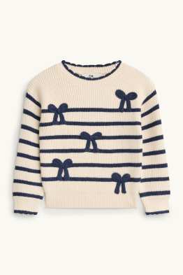 Schleife - Pullover - gestreift