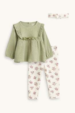 Fiorellini - completo neonate - 3 pezzi