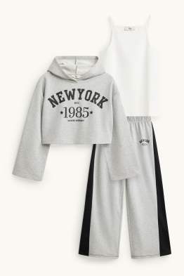 New York - Set - Hoodie, Top, Jogginghose - 3 teilig