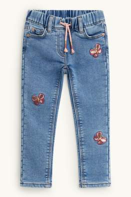 Vlinder - jegging jeans - thermojegging - glanseffect