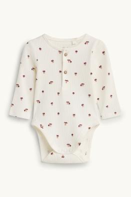 Champignon - body bébé - finition côtelée