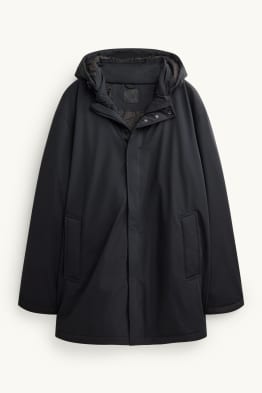 Parka with hood - lined - water-repellent