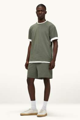 Shorts di felpa - tessuto tramato