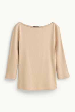 Samarreta de màniga llarga - slim fit - acanalada