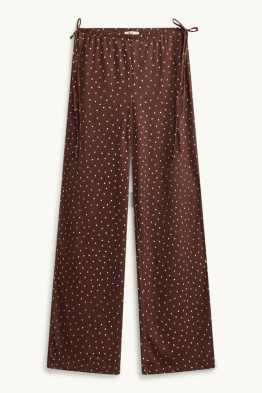 Pantalons de tela - mid waist - palazzo - de piquets