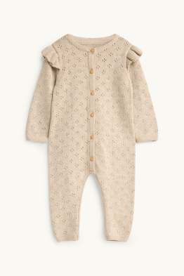 Pointelle baby-jumpsuit