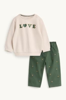 Petit cœur - tenue bébé - 2 pièces