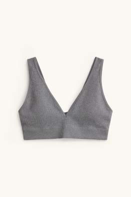Bustier - wattiert - gerippt - seamless