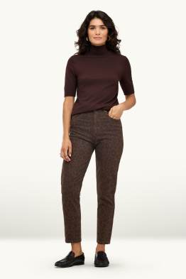 Mom Jeans - high waist -LYCRA ® - estampat de lleopard