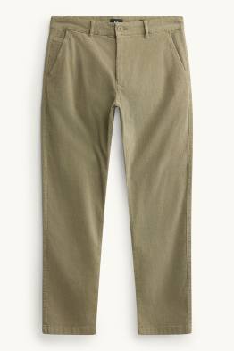 Chino din catifea reiată - slim fit - structurați