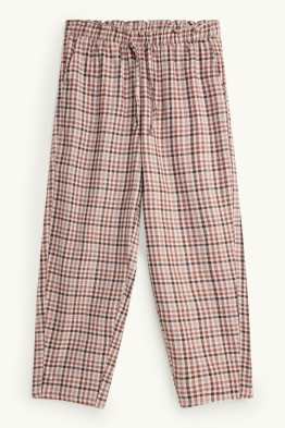 Pantalon de pyjama en flanelle - à carreaux