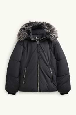 Steppjacke mit Kapuze - gefüttert - wasserabweisend