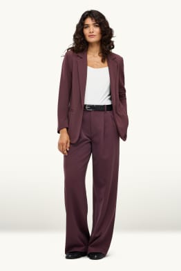 Business trousers - high waist - wide leg