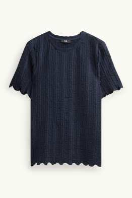 T-shirt - regular fit - met structuur