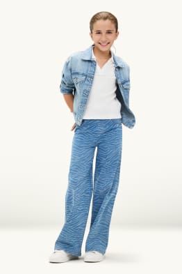 Wide Leg Jeggings - estampats