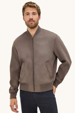 Bomberjacke - Velourslederimitat