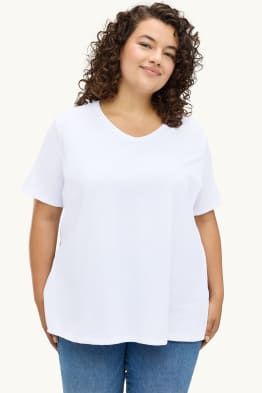 Confezione da 2 - t-shirt con scollo a V - stretch - LYCRA®