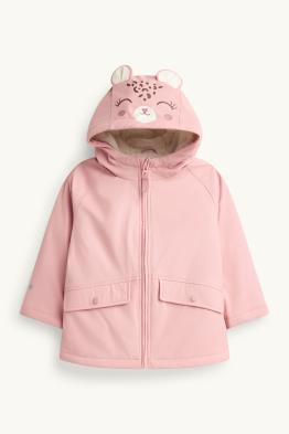 Étoile et léopard - veste de pluie avec capuche - doublée