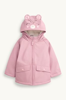 Étoile et léopard - veste de pluie avec capuche - doublée