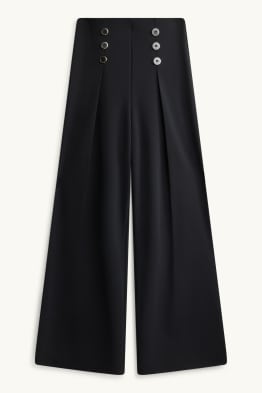 Stoffhose - High Waist - Wide Leg