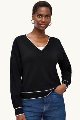 Pullover mit V-Ausschnitt