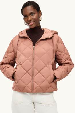 Steppjacke mit Kapuze - wasserabweisend