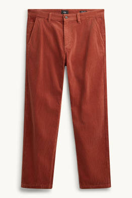 Manšestrové kalhoty chino - relaxed fit