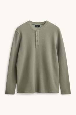 Tricou cu mânecă lungă - regular fit - structurat