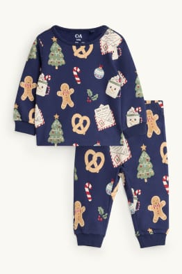 Mini Me - pijama pentru bebeluși, cu motive de Crăciun - 2 piese