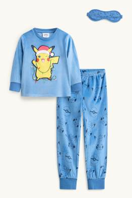 Pokémon - Pikachu - conjunt - pijama i antifaç per dormir - 3 peces