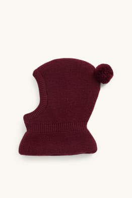 Passamontagna con pompon per neonati