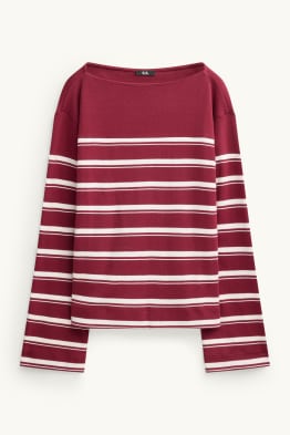 Langarmshirt - Relaxed Fit - gestreift