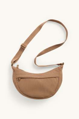 Sac à bandoulière en velours côtelé
