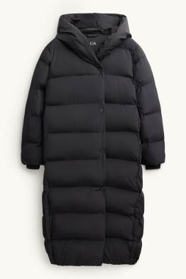 Cappotto trapuntato con cappuccio - foderato - idrorepellente