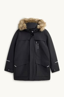 Parka con riporto di ecopelliccia - foderato - impermeabile