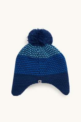 Bonnet de ski à pompons - finition texturée