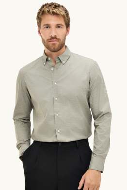 Shirt - regular fit - button-down collar - patterned