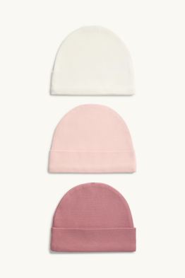 Multipack of 3 - baby hat - ribbed