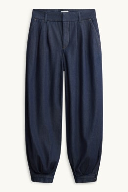 Denim harembroek - mid waist - barrel leg