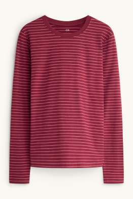 Long sleeve top - slim fit - striped