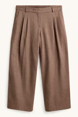 Pantalon en toile - high waist - wide leg